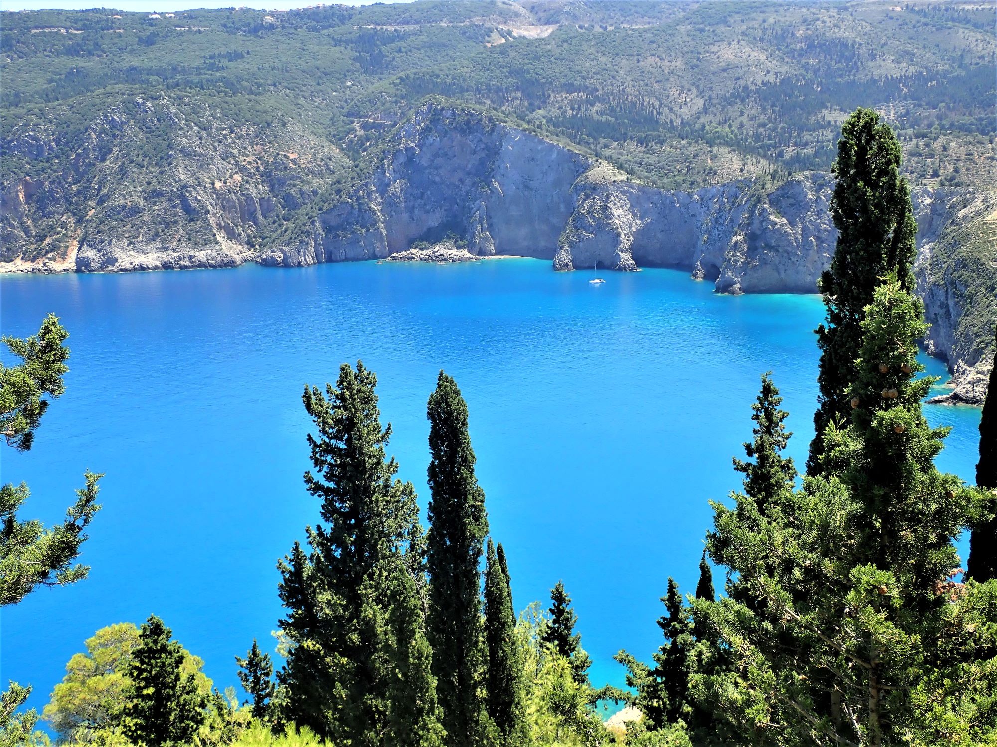 Blick von der Burgruine in Assos